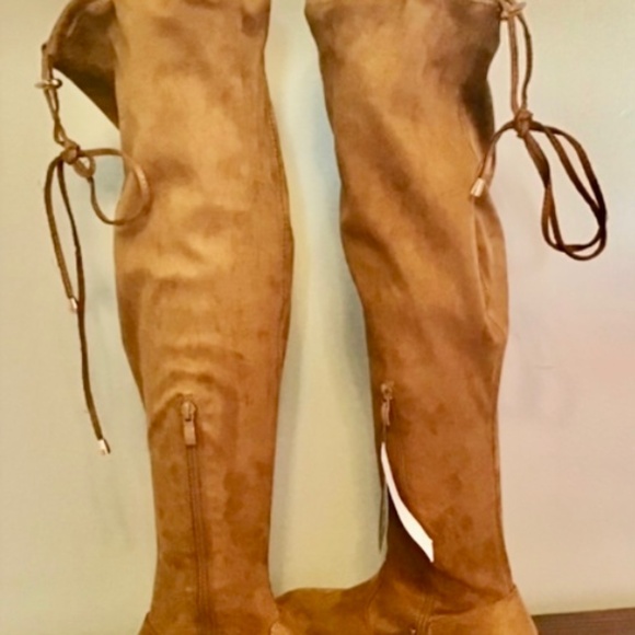 NWT~Women’s Room of Fashion Stretchy Over the Knee Sock Boots~Brown~Size 71/2W - Picture 6 of 10